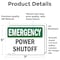Signmission Power Shutoff, 7 in W x Rectangle, Vinyl Decal OS-2PACK-EM-D-57-L-10347 - alternate 2